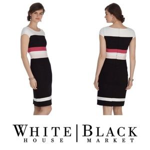 WHBM  Cap sleeve colorblock sheath dress sz 6
